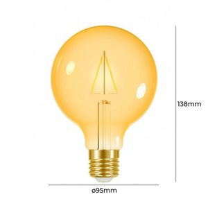 Lâmpada Led Taschibra Filamento Vintage Globo G95 3W E27 Bivolt