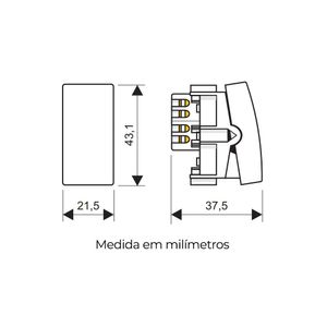 Módulo Interruptor Paralelo Fame Habitat Black 16A Preto