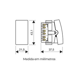 Módulo Interruptor Intermediário Fame Habitat 16A Branco
