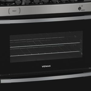 Fogao a Gas 6 Bocas Venax Maxi Vitreo Inox