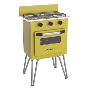 Fogao a Gas 2 Bocas Venax Gemini Vetro Amarelo
