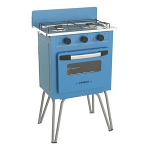 Fogao a Gas 2 Bocas Venax Gemini Vetro Azul