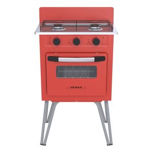 Fogao a Gas 2 Bocas Venax Gemini Vetro Vermelho