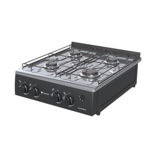 Fogao a Gas Portatil 4 Bocas Venax Grand Petit Vetro Preto