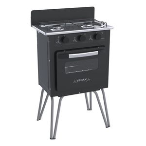 Fogao a Gas 2 Bocas Venax Gemini Vetro Preto