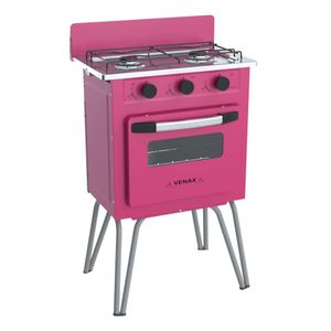 Fogao a Gas 2 Bocas Venax Gemini Vetro Pink