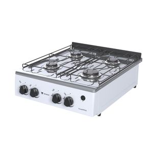 Fogao a Gas Portatil 4 Bocas Venax Grand Petit Vetro Branco
