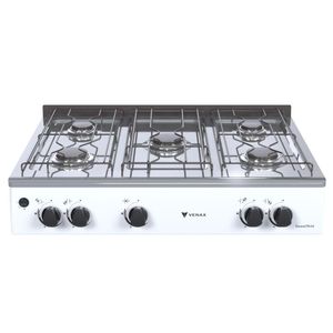 Fogao a Gas Portatil 5 Bocas Venax Grand Petit Vetro Branco