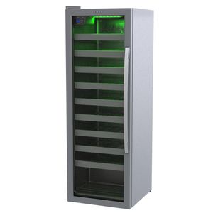Adega de Vinhos Venax 50 Garrafas Color Light Cinza Porta Invertida