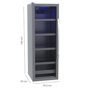 Cervejeira Venax 209L Blue Light Cinza Porta Invertida