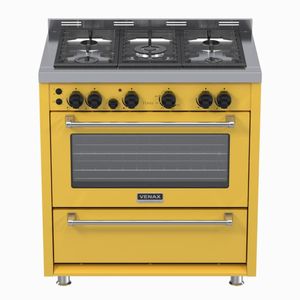 Fogao a Gas 5 Bocas Venax Temis Amarelo