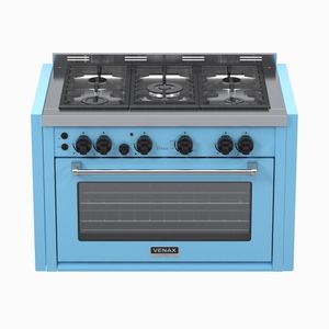 Fogao a Gas de Embutir 5 Bocas Venax Temis Azul