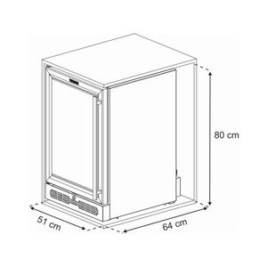 Cervejeira de Embutir Venax 82L Top Light Preto Porta Invertida