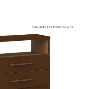 Mesa de Cabeceira Édez Nile, 2 Gavetas, Nogueira
