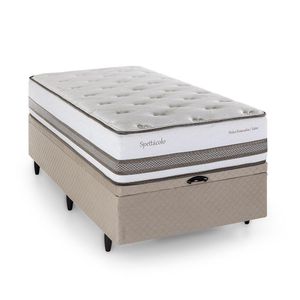 Cama Box Baú Solteirão Herval Spettácolo em Molas Ensacadas, 81x96x203 cm
