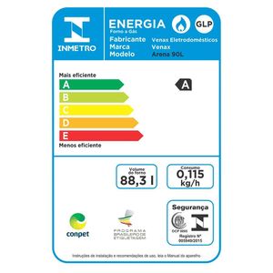 Forno de Embutir a Gas Venax 88,3L Arena GIII Pink