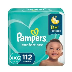 Fralda Descartável Pampers Confort Sec XXG Com 112 Unidades