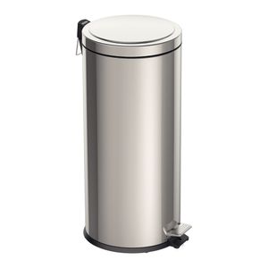 Lixeira Tramontina Brasil com Pedal 30L Redonda Inox