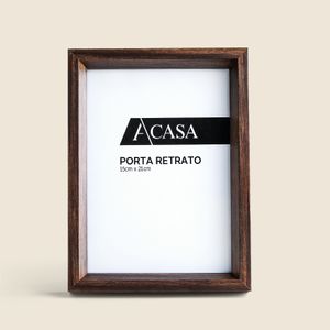 Porta Retrato Pirâmide Madeira 15x21cm - A\CASA