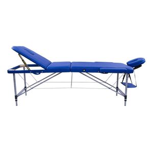 Maca Portátil Dobrável e Reclinável Pelegrin PEL-5533 em Couro PU Azul