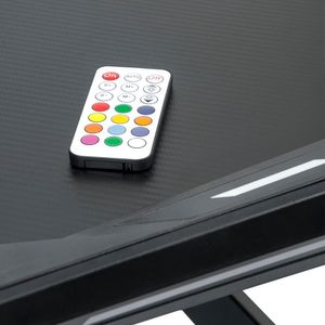 Mesa Gamer LED Pelegrin PEL-004P Preta Metal e MDF