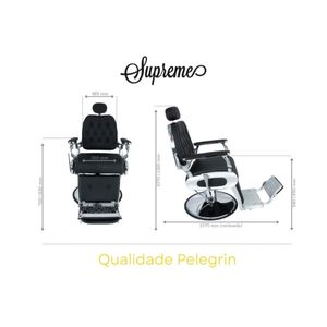 Cadeira Hidráulica Reclinável Barbeiro Salão Pelegrin PEL-002A Preto