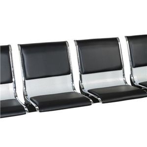 Cadeira Longarina Aeroporto Cromada com Estofamento 4 Lugares