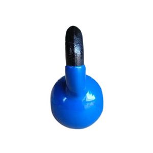 Kit 2 Halteres Kettlebell em ferro fundido Pelegrin PEL-08KB Emborrachado 8kg - Azul