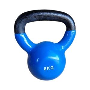 Haltere Kettlebell em ferro fundido Pelegrin PEL-08KB Emborrachado 8kg - Azul