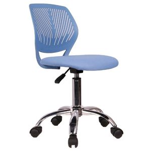 Cadeira Secretaria Kids Pelegrin PEL-3300 Tela Mesh Azul