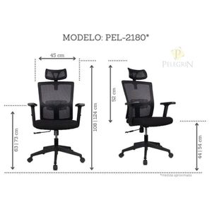 Cadeira Presidente Pelegrin PEL-2180 Tela Mesh Preta