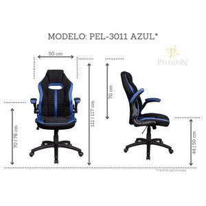 Cadeira Gamer Pelegrin PEL-3011 Preta e Azul