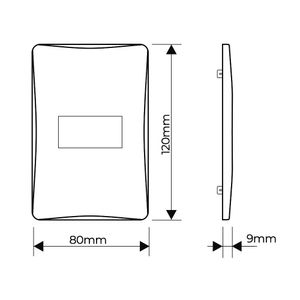 Placa com Suporte Fame Habitat 4x2 para Módulo Horizontal Branco