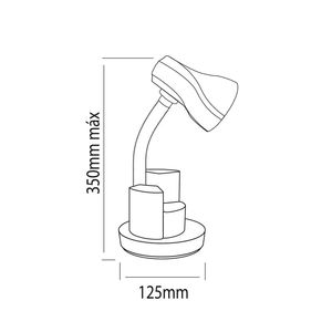 Luminária de Mesa Startec Spiralle com Porta Lápis E27 Bivolt