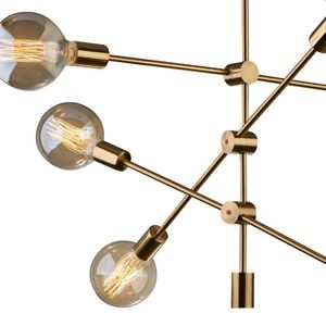 Lustre Pendente Startec Circuit Dourado E27 Bivolt