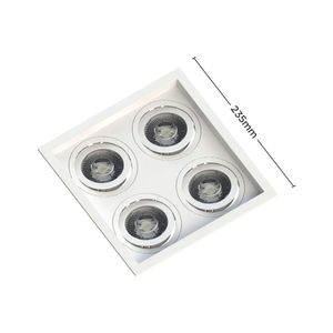Spot de Embutir Recuado Save Energy para 4 Lâmpadas Par 20 E27 Bivolt
