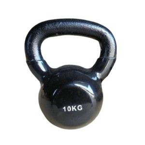 Haltere Kettlebell em ferro fundido Pelegrin PEL-10KB Emborrachado 10kg - Preto