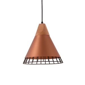 Lustre Pendente Startec Aramado Wood E27 Bivolt