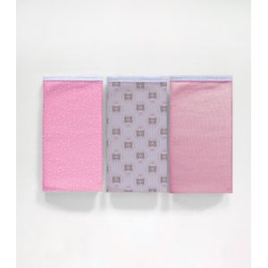 Kit Três Panos de Boca Vivaldi Rosa