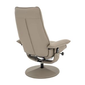 Poltrona de Massagem Reclinável e Giratória Arizona com Apoio de Pés Pu Fendi G56 - Gran Belo