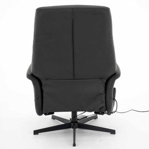 Poltrona de Massagem Reclinável Nevada Giratória com USB PU Preto G56 - Gran Belo