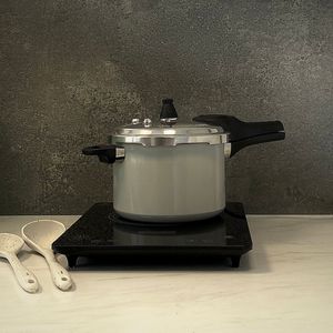 Panela de Pressão Brinox 4,2 L Antiaderente Ceramic Life Pressure com Indução Cinza