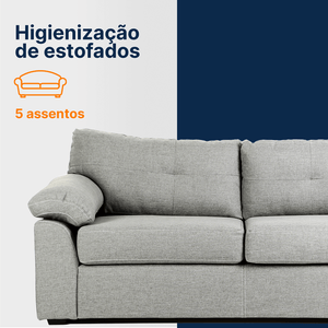 Higienização de estofados 5 Assentos