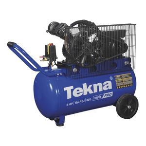 Compressor de Ar CP10080P-1 Tekna 80L 2HP Pressão Máxima 116 PSI Com Rodas Traseira 127V 60Hz