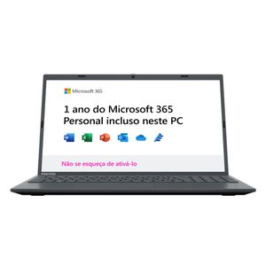 Notebook Positivo Motion C4128g-15 Intel® Celeron® Dual Core™ Windows 11 Home 15.6" - Cinza - Inclui Microsoft 365*