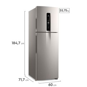 Geladeira Electrolux Frost Free Inverter 410L Efficient AutoSense Duplex cor Inox Look (IF45S)