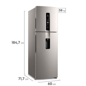 Geladeira Electrolux Frost Free Inverter 409L Água na Porta AutoSense cor Inox Look (IW45S)