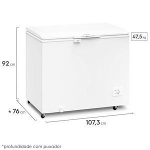 Freezer Horizontal Electrolux Cycle Defrost 314L com função Turbo Freezer Uma Porta (H330)