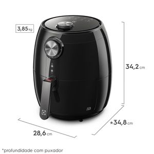 Air Fryer Electrolux por Rita Lobo 3,2L Preta Efficient com Timer 1400W (EAF15)