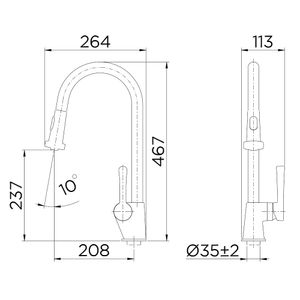 Torneira Misturador Monocomando Docol Mangiare Tech 660606 de Bancada Cromada
